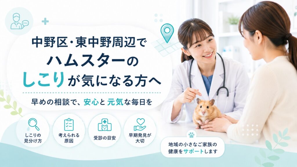 中野区・東中野周辺でハムスターのしこりが気になる方へ
