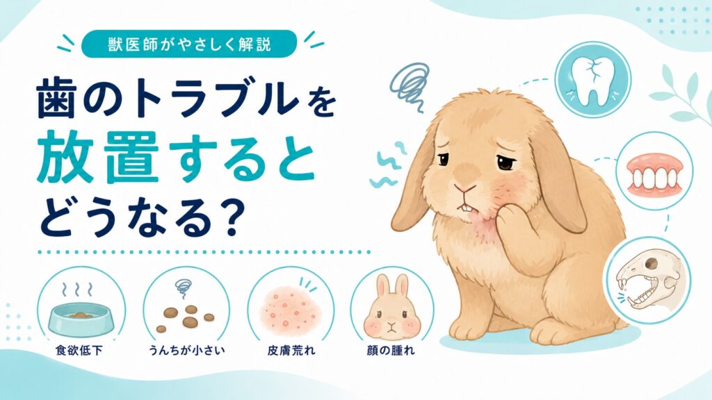 うさぎの歯のトラブルを放置するとどうなるか