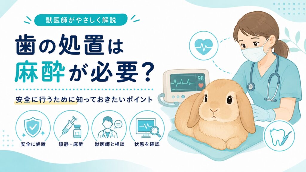 うさぎの歯の処置は麻酔が必要か